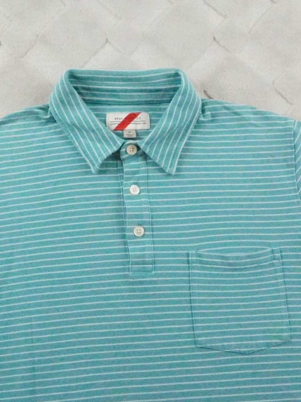 Best Made Co Polo Shirt Mens Medium Striped Formal Preppy Casual